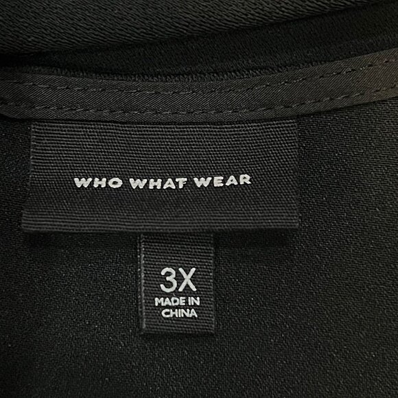 Who What Wear A-Line Tunic Midi Dress Sheer Hem Ruffle Shift Bottom Plus Size 3X - Picture 9 of 9